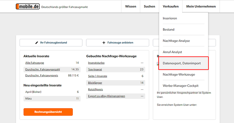 Mobile.de - Step 1