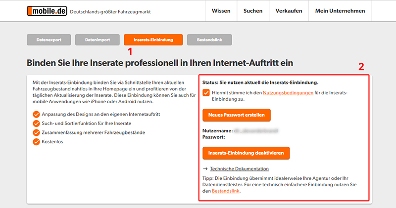 Mobile.de - Step 1